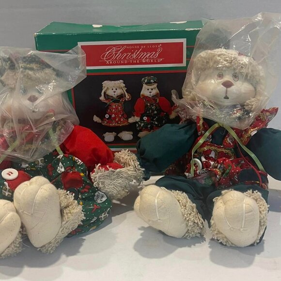 1995 House of Lloyd Christmas Around The World "Hip & Hop" Bunnies w/Box VINTAG - Picture 2 of 7